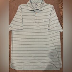 Peter Millar Light Blue Striped Polo Shirt